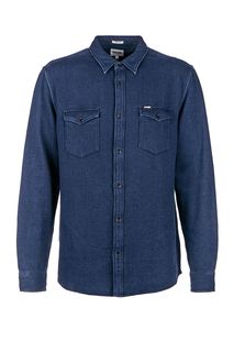 Синяя хлопковая рубашка на пуговицах Wrangler