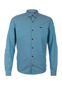 Приталенная рубашка в клетку из хлопка S.Oliver