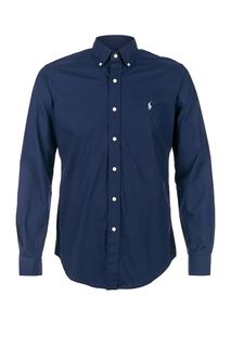 Синяя хлопковая рубашка Polo Ralph Lauren