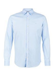 Синяя хлопковая рубашка Lacoste