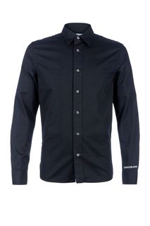 Хлопковая рубашка черного цвета Calvin Klein Jeans