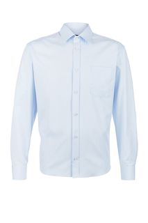 Голубая рубашка с нагрудным карманом btc