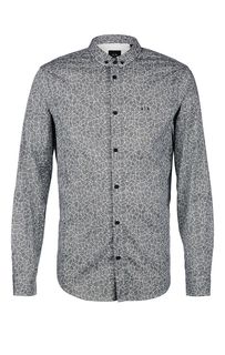 Хлопковая рубашка с абстрактным принтом Armani Exchange