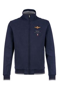 Хлопковая толстовка на молнии с карманами Aeronautica Militare
