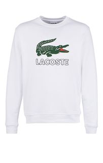 Хлопковый свитшот с логотипом бренда Lacoste