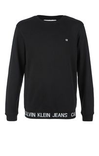 Свитшот из хлопка черного цвета Calvin Klein Jeans