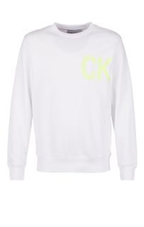 Свитшот из хлопка с логотипом бренда Calvin Klein Jeans