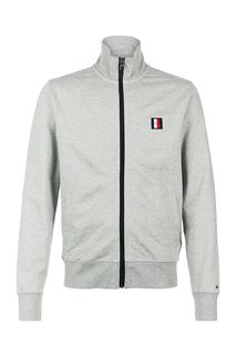 Серая хлопковая толстовка на молнии Tommy Hilfiger
