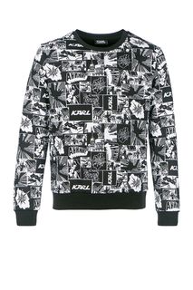 Хлопковый свитшот с длинными рукавами Karl Lagerfeld