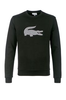 Черный хлопковый свитшот Lacoste