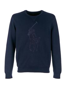 Синий свитшот с декоративной отделкой Polo Ralph Lauren