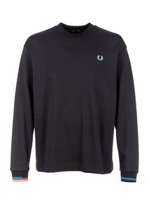 Черный хлопковый свитшот Fred Perry