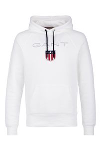 Хлопковая толстовка с вышивкой и капюшоном Gant