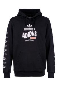 Черная хлопковая толстовка с капюшоном Adidas Originals