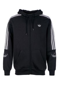 Черная хлопковая толстовка с капюшоном Adidas Originals