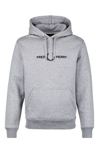 Серая толстовка с капюшоном Fred Perry