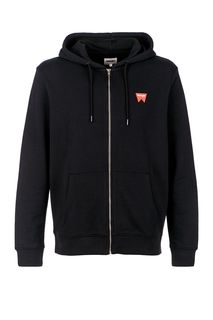 Черная хлопковая толстовка с капюшоном Wrangler
