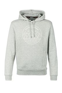 Серая толстовка из хлопка с капюшоном Pepe Jeans