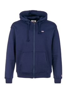 Синяя хлопковая толстовка на молнии Tommy Jeans