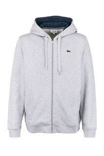Серая толстовка с капюшоном Lacoste
