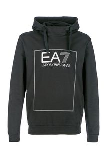 Хлопковая толстовка с капюшоном EA7