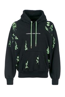 Хлопковая толстовка черного цвета с эффектом состаривания Diesel