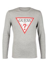 Хлопковая футболка с длинными рукавами Guess