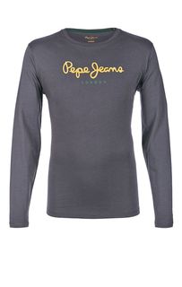 Хлопковая футболка с логотипом бренда Pepe Jeans