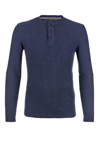 Плотная хлопковая футболка с застежкой на пуговицы Tom Tailor Denim