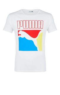 Хлопковая футболка с ярким принтом Puma