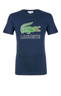 Хлопковая футболка с логотипом бренда Lacoste