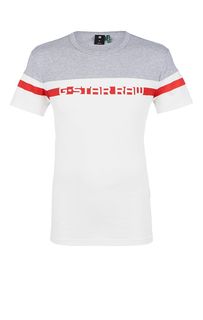 Хлопковая футболка с контрастной вставкой G Star RAW