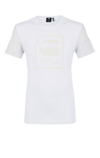 Белая хлопковая футболка G Star RAW