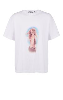 Белая футболка свободного кроя с принтом Cheap Monday