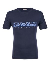 Хлопковая футболка с логотипом бренда Napapijri