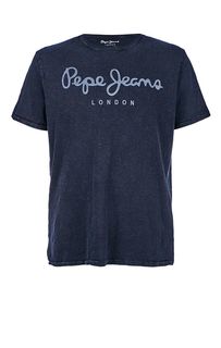 Футболка из хлопка с логотипом бренда Pepe Jeans