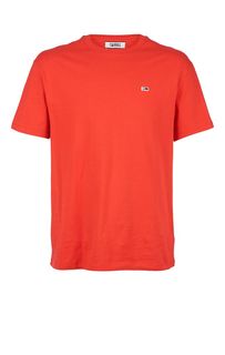 Красная хлопковая футболка Tommy Jeans