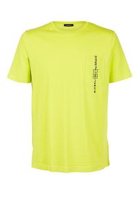 Хлопковая футболка с карманом и вышивкой Diesel