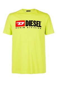 Хлопковая футболка с логотипом бренда Diesel