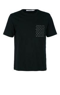 Черная хлопковая футболка с карманом Calvin Klein Jeans