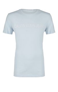 Хлопковая футболка с круглым вырезом Calvin Klein Jeans