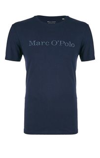 Синяя футболка из хлопка с принтом Marc Opolo