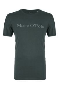 Зеленая футболка из хлопка с принтом Marc Opolo