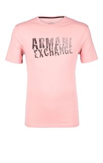 Хлопковая футболка с круглым вырезом Armani Exchange
