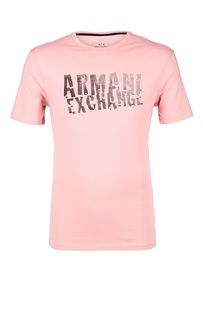 Хлопковая футболка с круглым вырезом Armani Exchange
