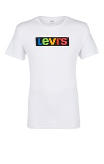 Белая хлопковая футболка с принтом Levis®