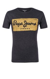 Хлопковая футболка с логотипом бренда Pepe Jeans