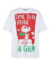 Хлопковая футболка с короткими рукавами Peanuts Go Green United Colors of Benetton