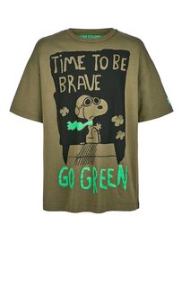 Хлопковая футболка с короткими рукавами Peanuts Go Green United Colors of Benetton