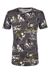 Хлопковая футболка с принтом Jack & Jones